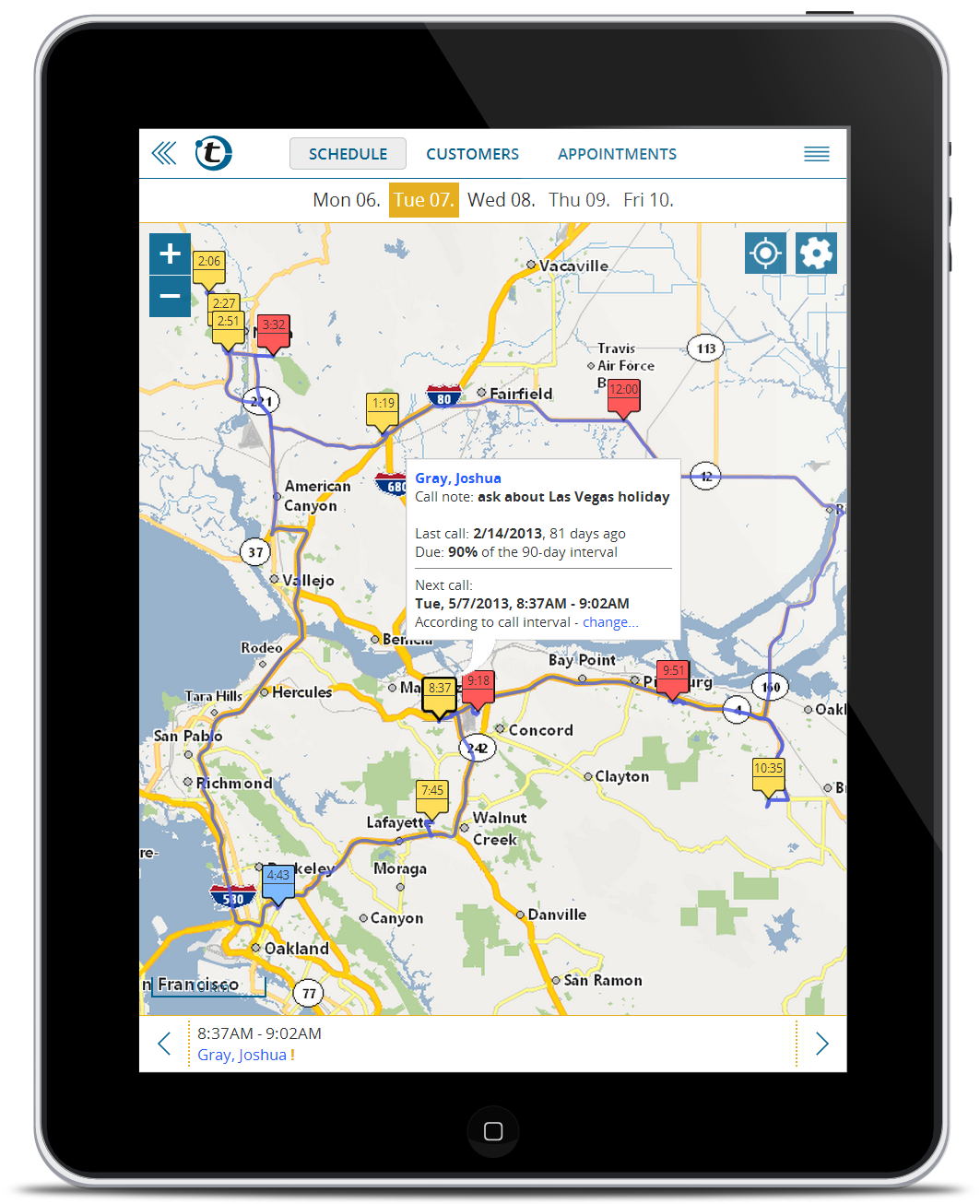 Route-planner on iPad