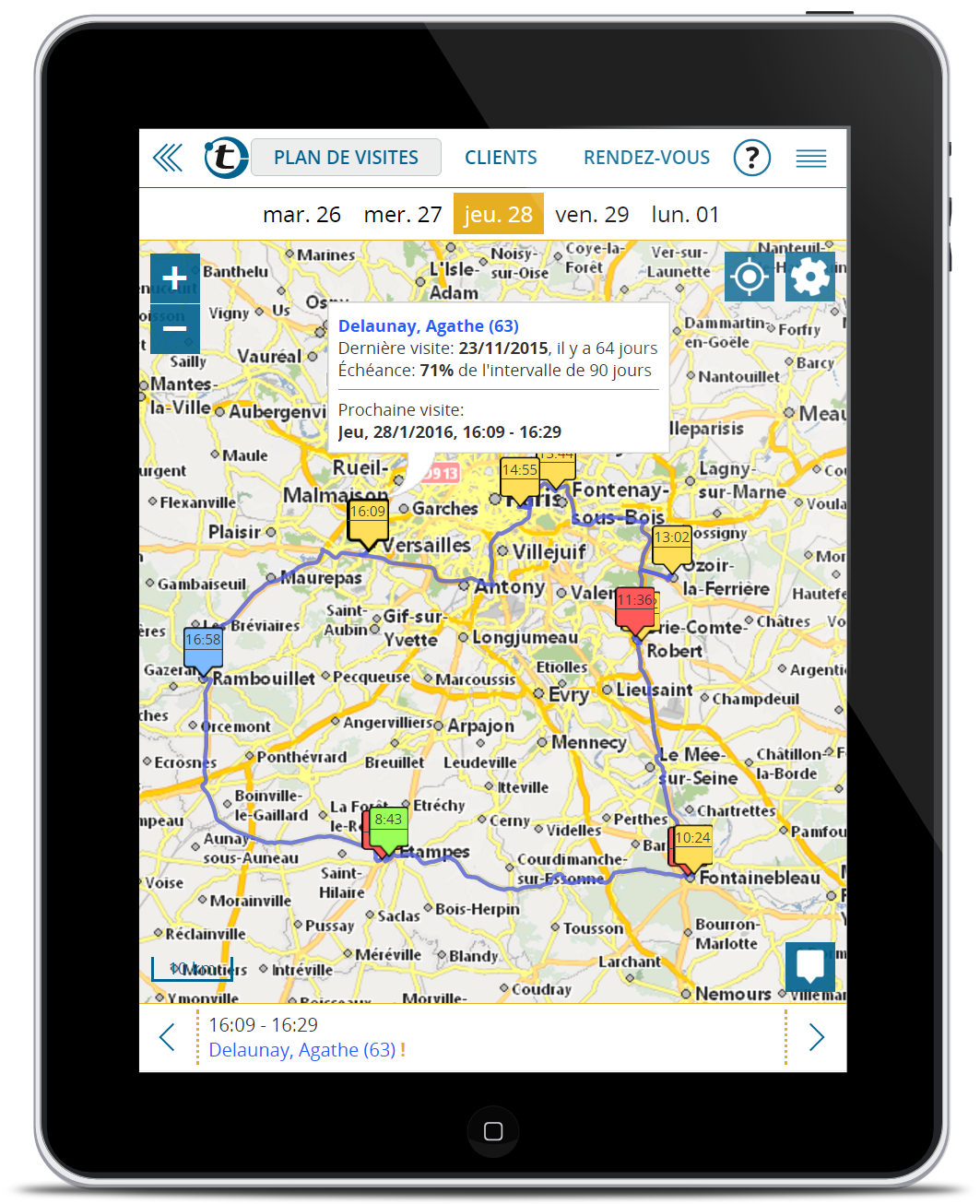 Alternative à MapPoint: portatour®, le planificateur de tournées pour commerciaux itinérants 