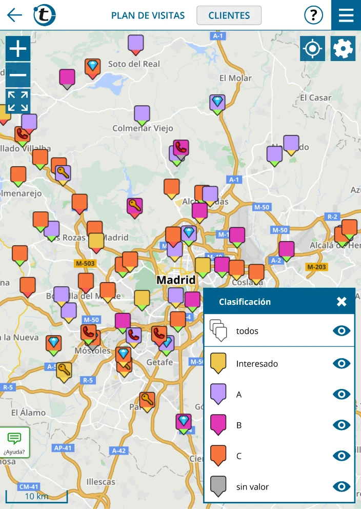 Rutas optimizadas con solo pulsar un botón