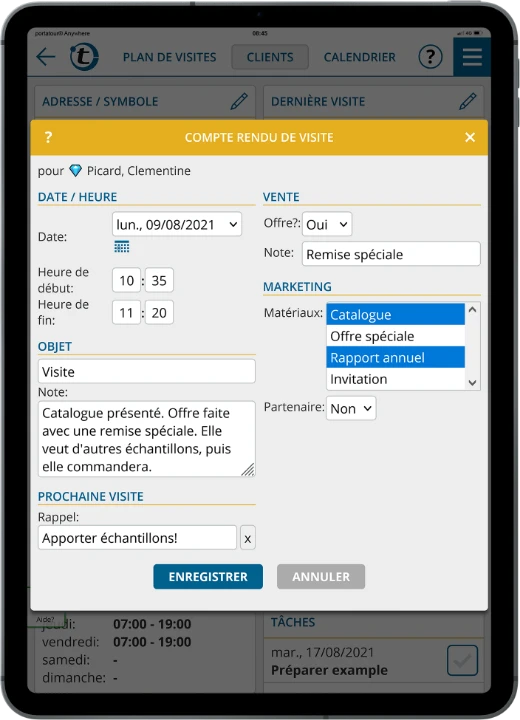 La documentation est plus facile que jamais - elle est réalisée en quelques secondes après chaque visite sur votre appareil mobile.