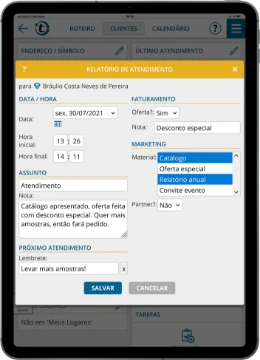 Documentação simplificada como nunca visto antes - criada dentro de segundos, após cada atendimento, diretamente no dispositivo móvel 