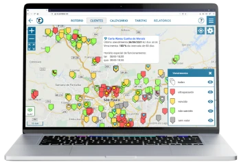 Veja seus clientes no mapa de prioridade para ter uma visão geral do território de atendimento