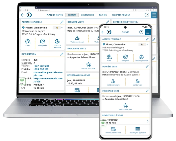 Accédez à des informations client à jour depuis tous vos appareils.