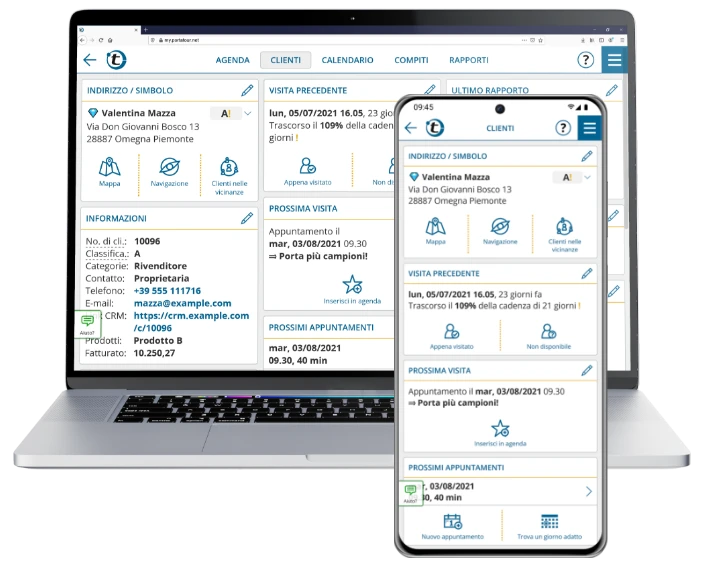 Accedi alle informazioni aggiornate sui clienti da tutti i tuoi dispositivi