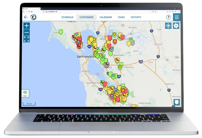 View your customers on the Priority Map to get the overview of your territory