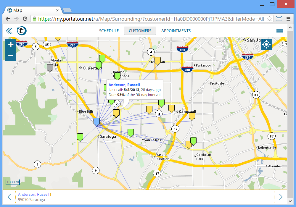 portatour multi stop route planner for sales reps multi city trip planner