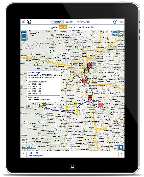 Alternativa a Mappoint: pianificazione di percorso portatour® per la forza vendita
