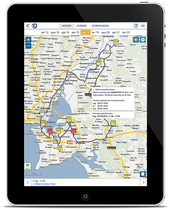 portatour®: uma alternativa para o MapPoint, quando se trata de roteirização para atendimento externo