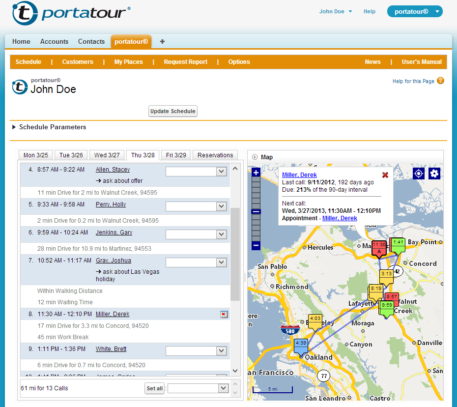 mileage trip planner