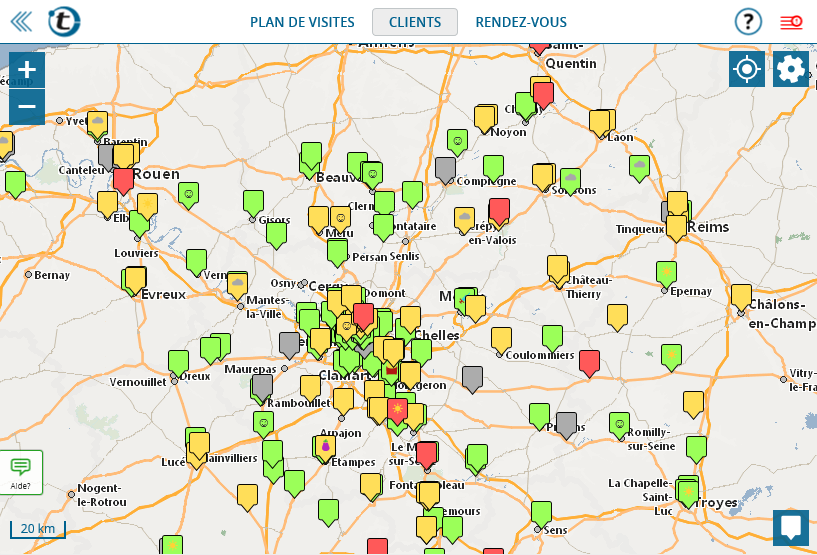 Afficher Des Clients Sur La Carte Pour Geomarketing Et Planification De Tournees Portatour News