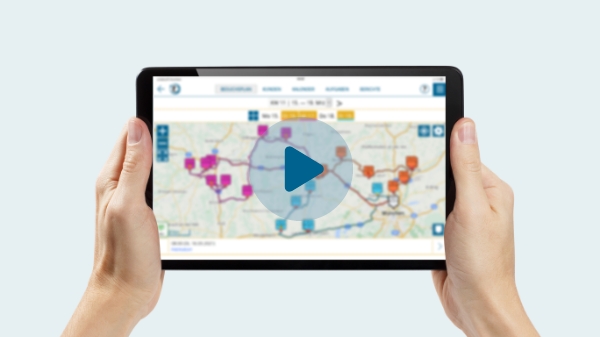 Ein Demo Video für Außendienstmitarbeiter und Manager, das in 10 Minuten die dynamische Routenplanung mit portatour® zeigt.