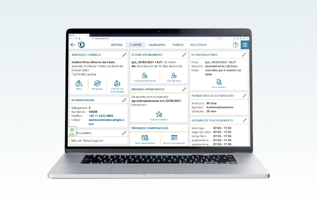 Ficha do cliente portatour CRM