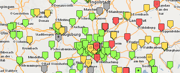 show customers on map