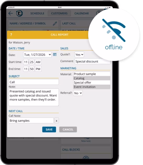portatour® works also offline