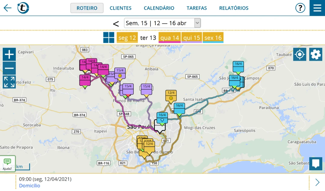 Otimização de rotas com portatour<sup>®</sup>