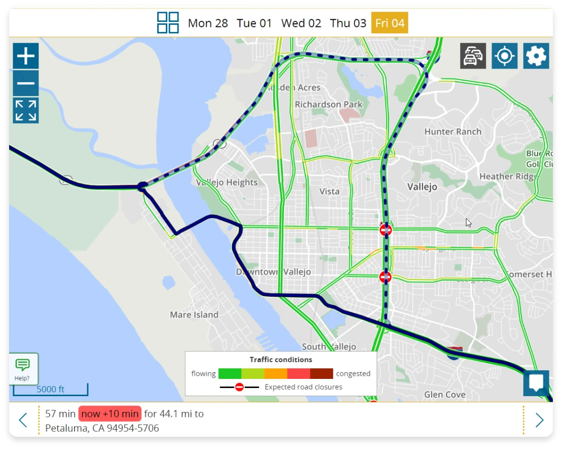 Live traffic on Map