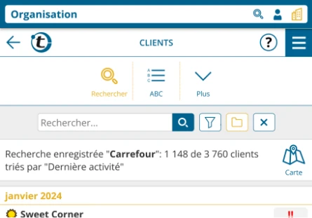 Interface utilisateur de portatour<sup>®</sup>