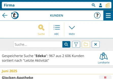 User Interface von portatour<sup>®</sup>