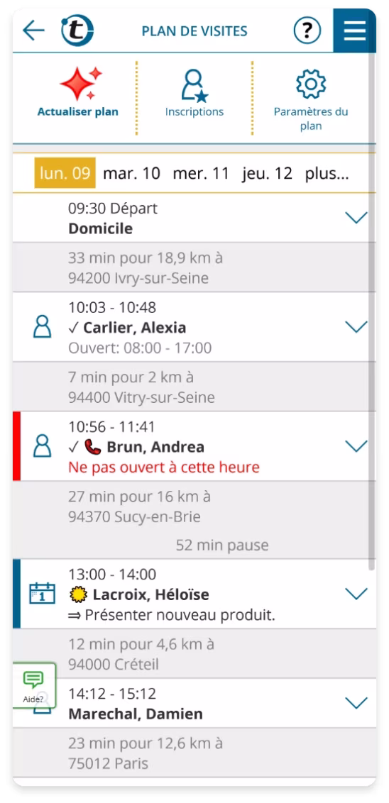 recalcul automatique en cas de changement
