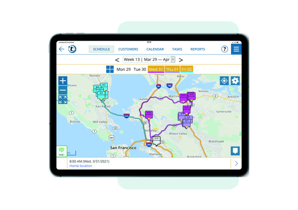 Screenshot portatour® Route Planner 3-day-route